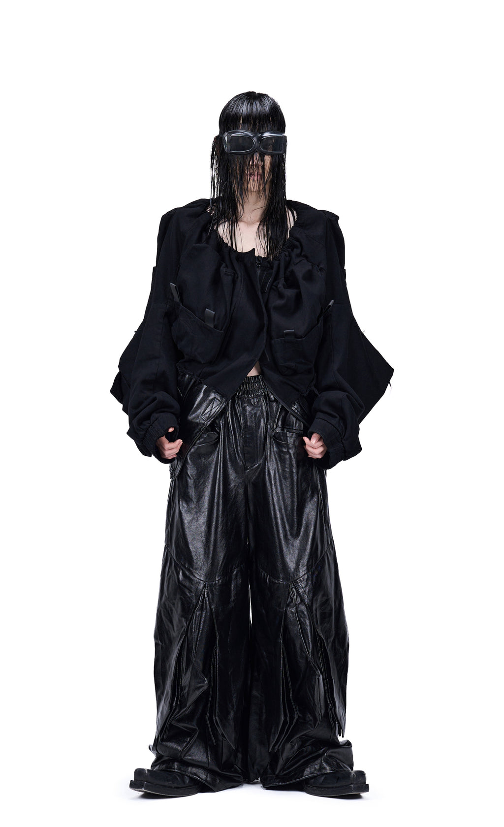Vanguardia "Blade Array" Deconstructed Coated Pants