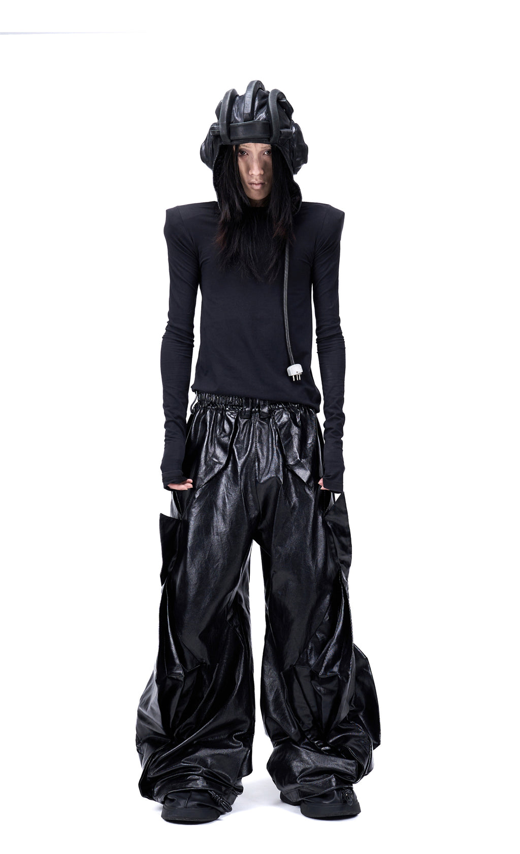 Vanguardia Coated Radial Deconstructed Umbrella Pants