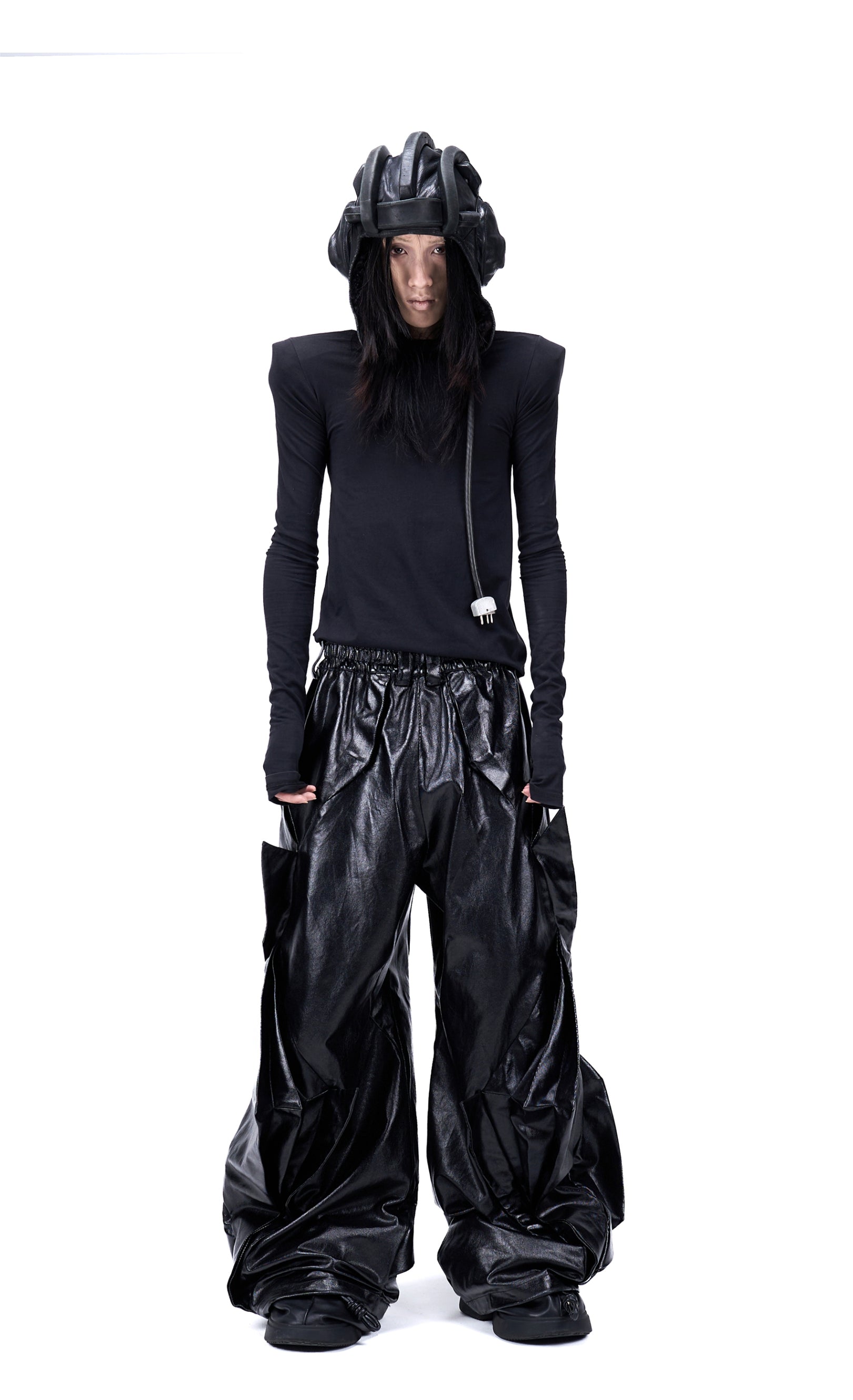 Vanguardia Coated Radial Deconstructed Umbrella Pants