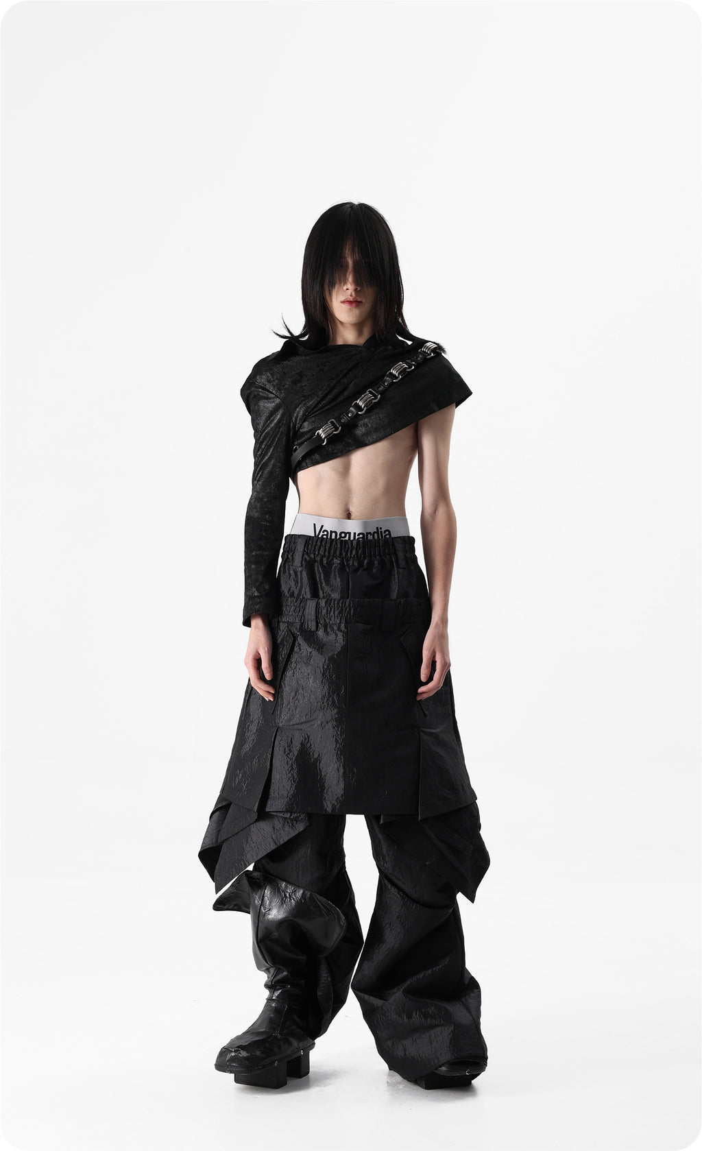 Vanguardia Fake Layering Nylon Skort