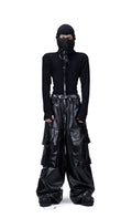 Vanguardia Dimensional Pleated Coated Cargo Pants