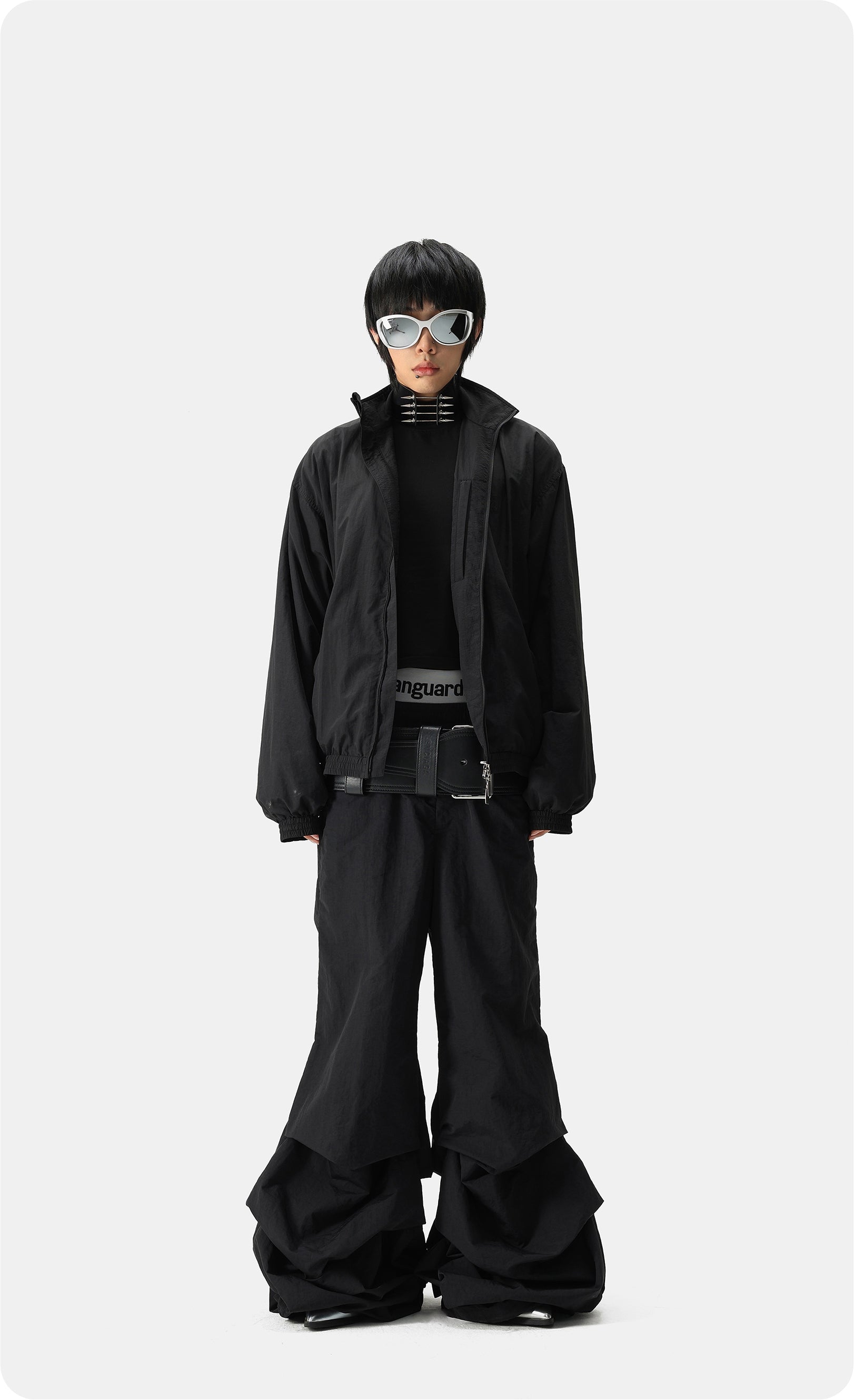 Vanguardia Nylon Pleated Pants