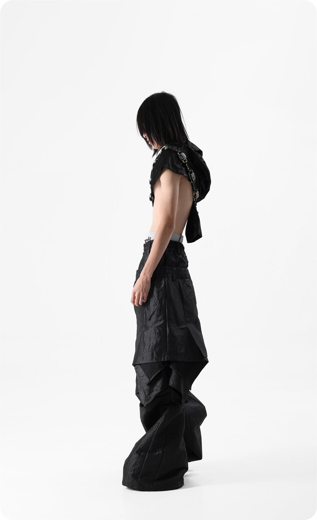 Vanguardia Fake Layering Nylon Skort