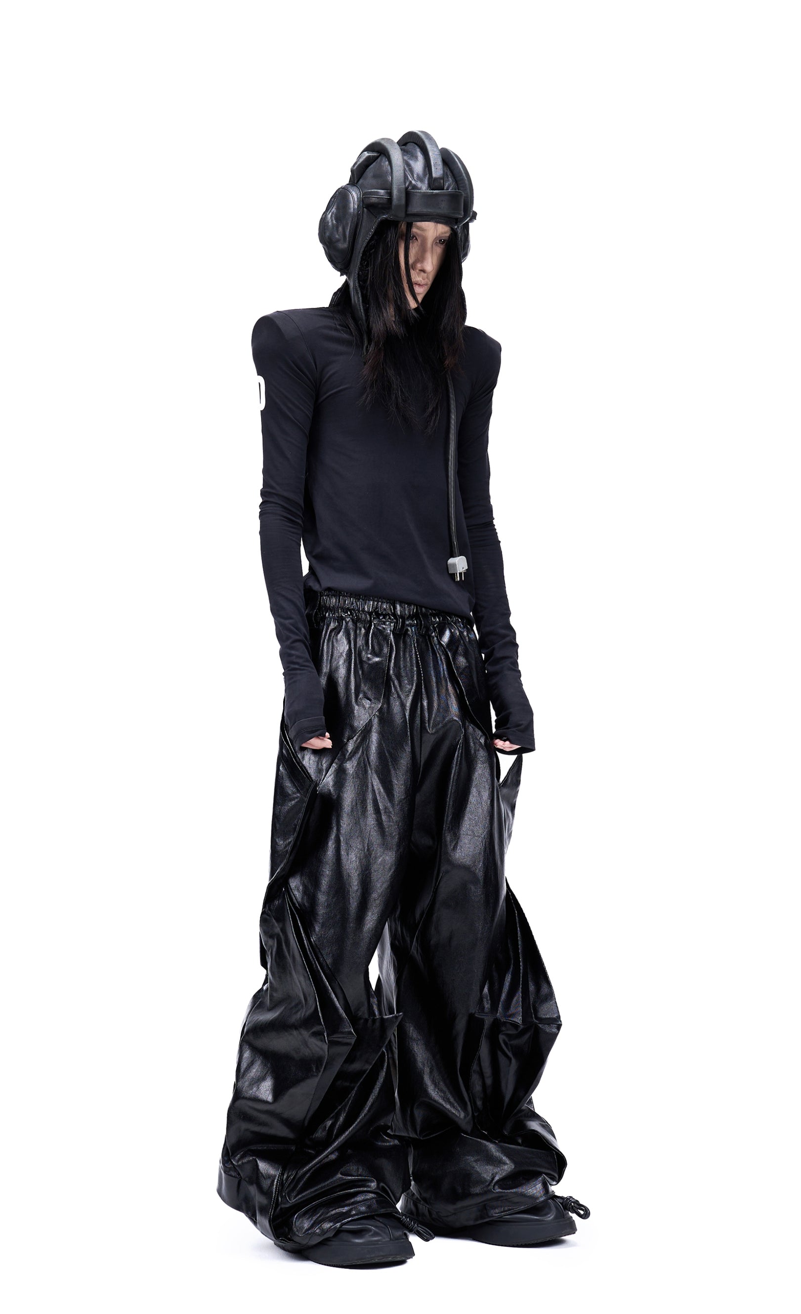 Vanguardia Coated Radial Deconstructed Umbrella Pants