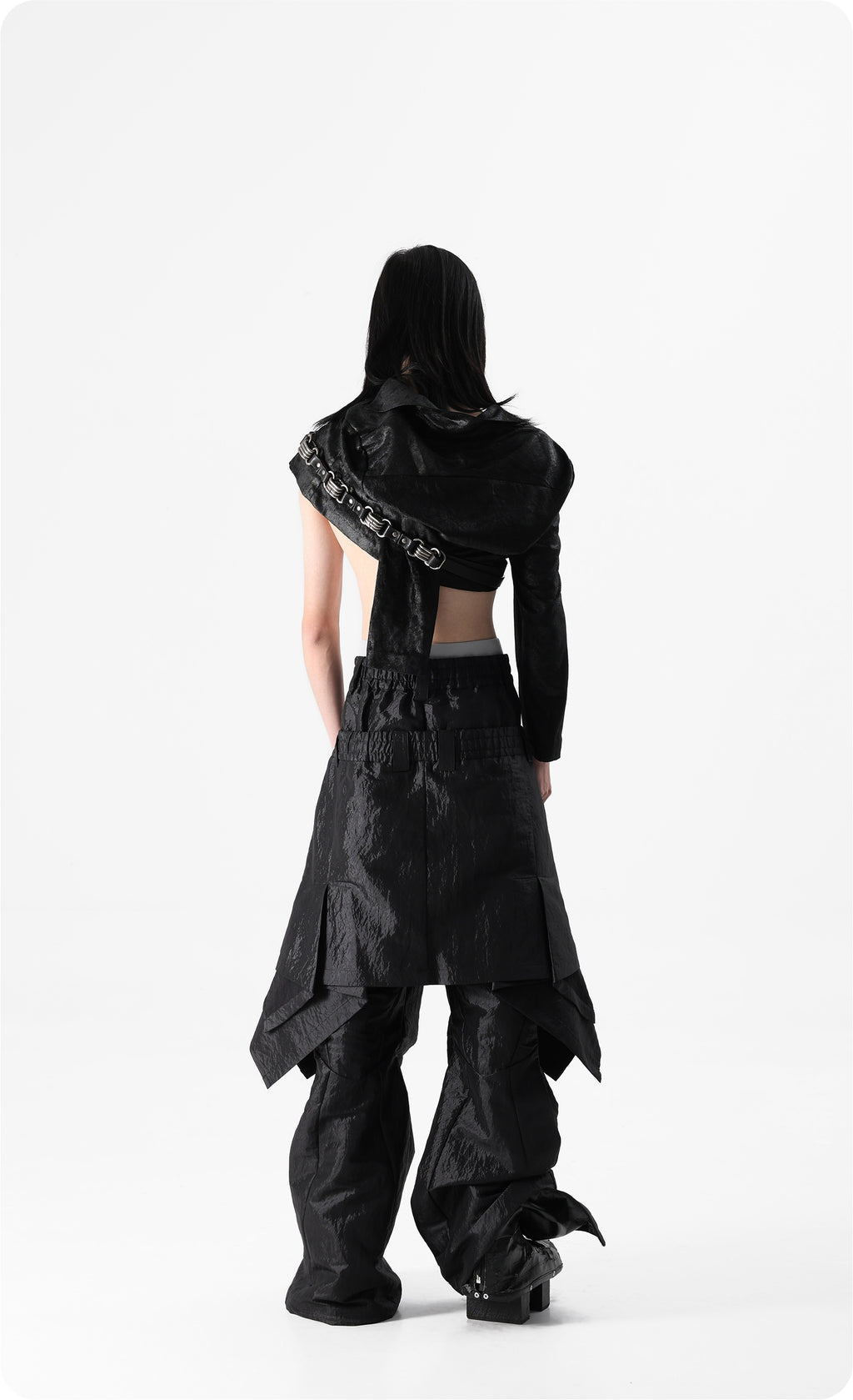 Vanguardia Fake Layering Nylon Skort