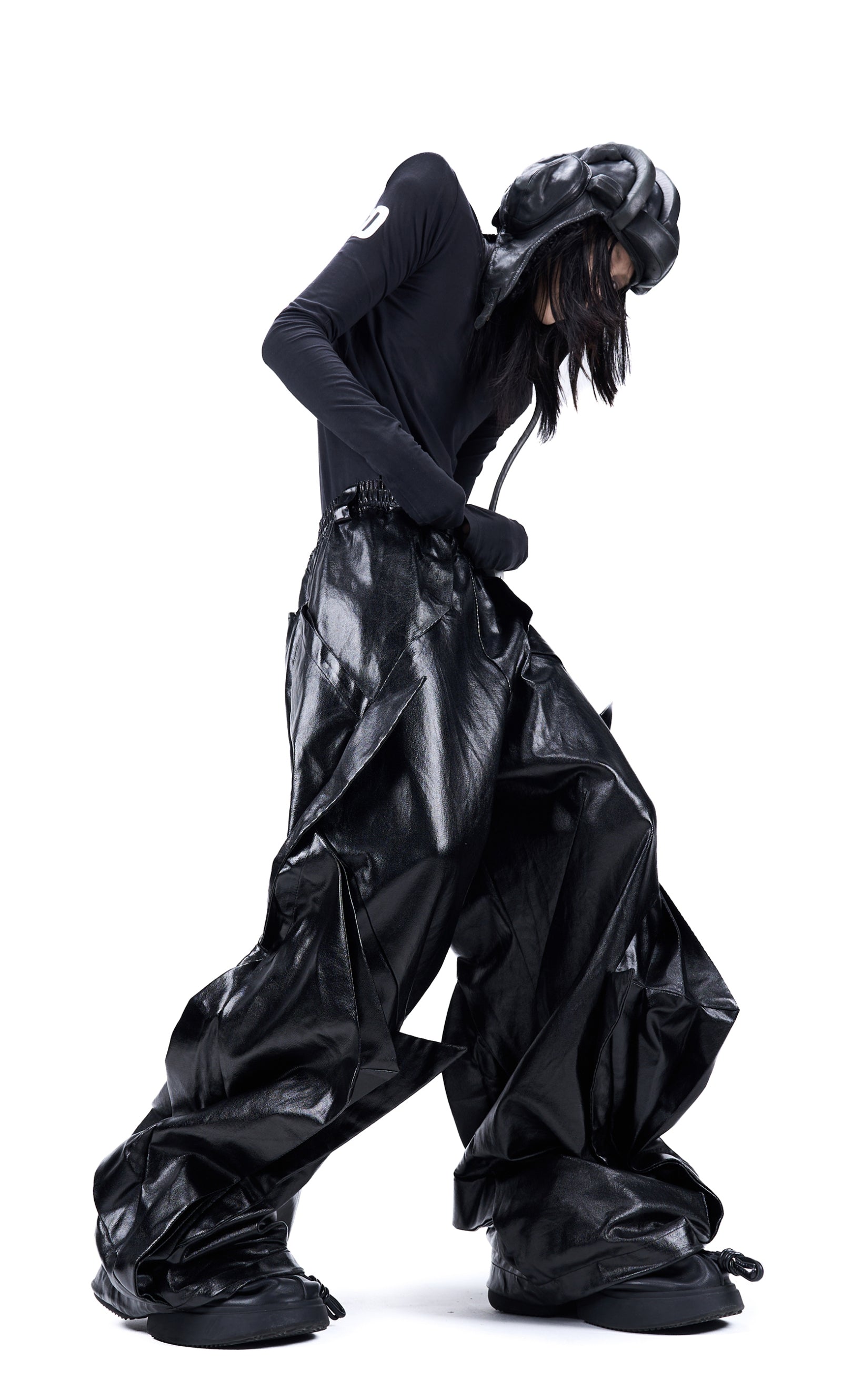 Vanguardia Coated Radial Deconstructed Umbrella Pants