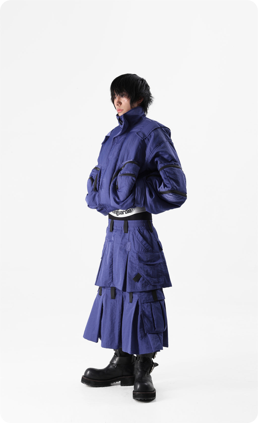 Vanguardia Multi-Pocket Matrix Quilted Jacket