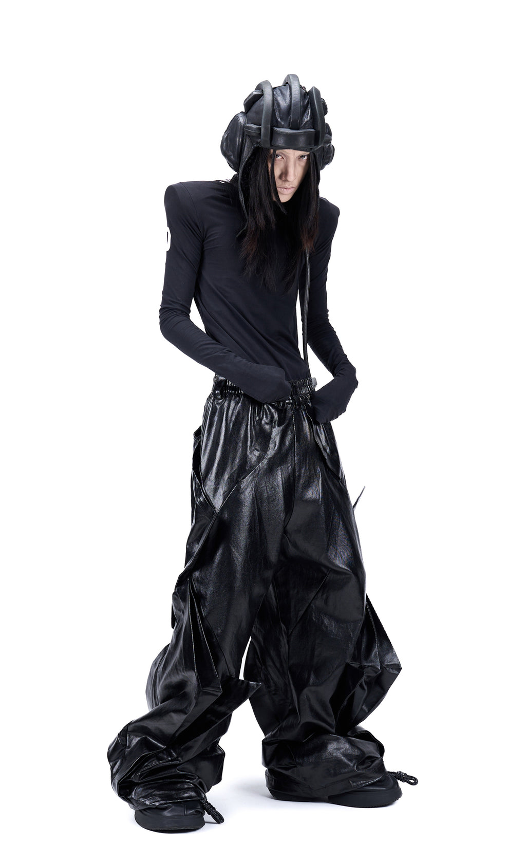 Vanguardia Coated Radial Deconstructed Umbrella Pants