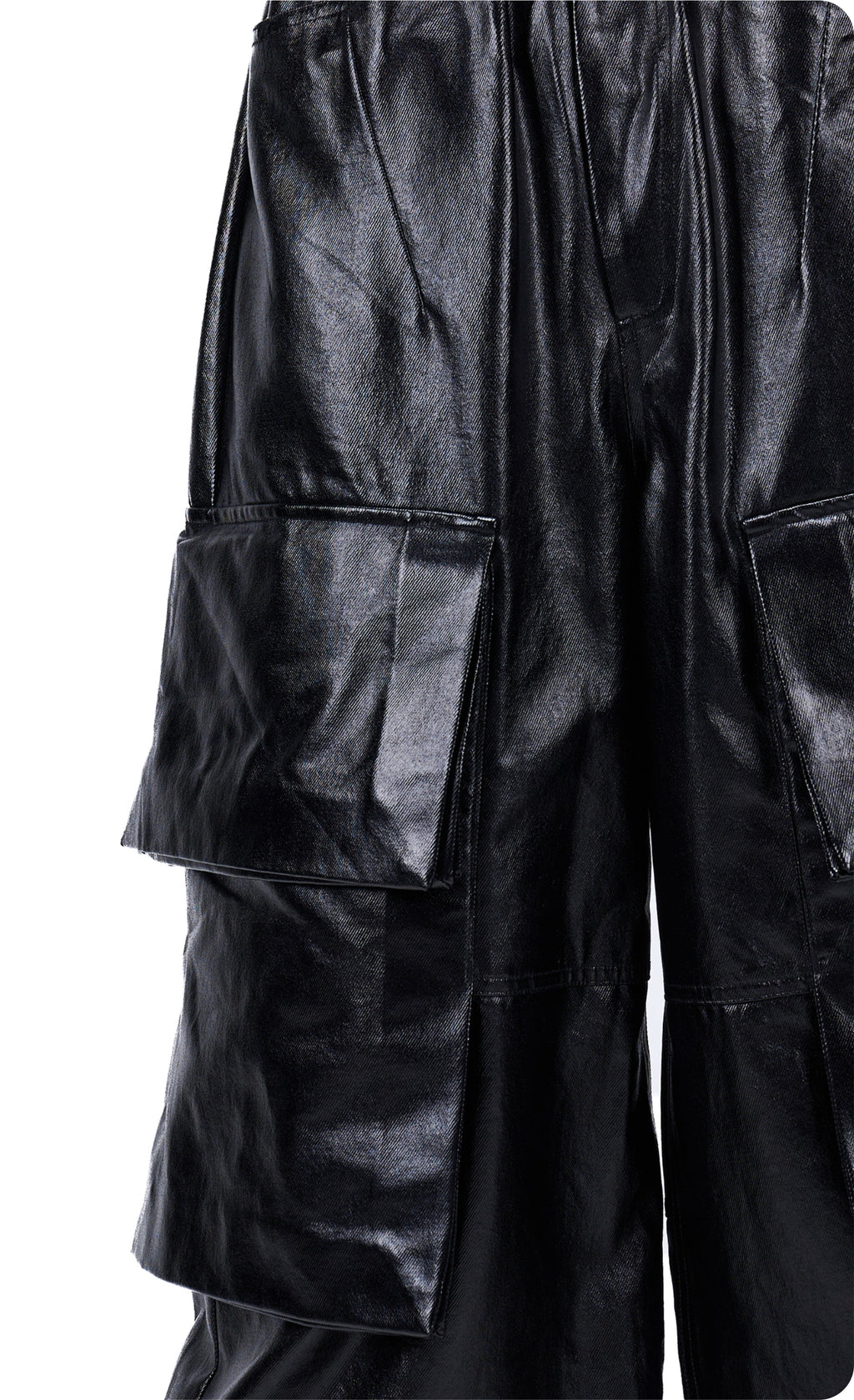 Vanguardia Dimensional Pleated Coated Cargo Pants