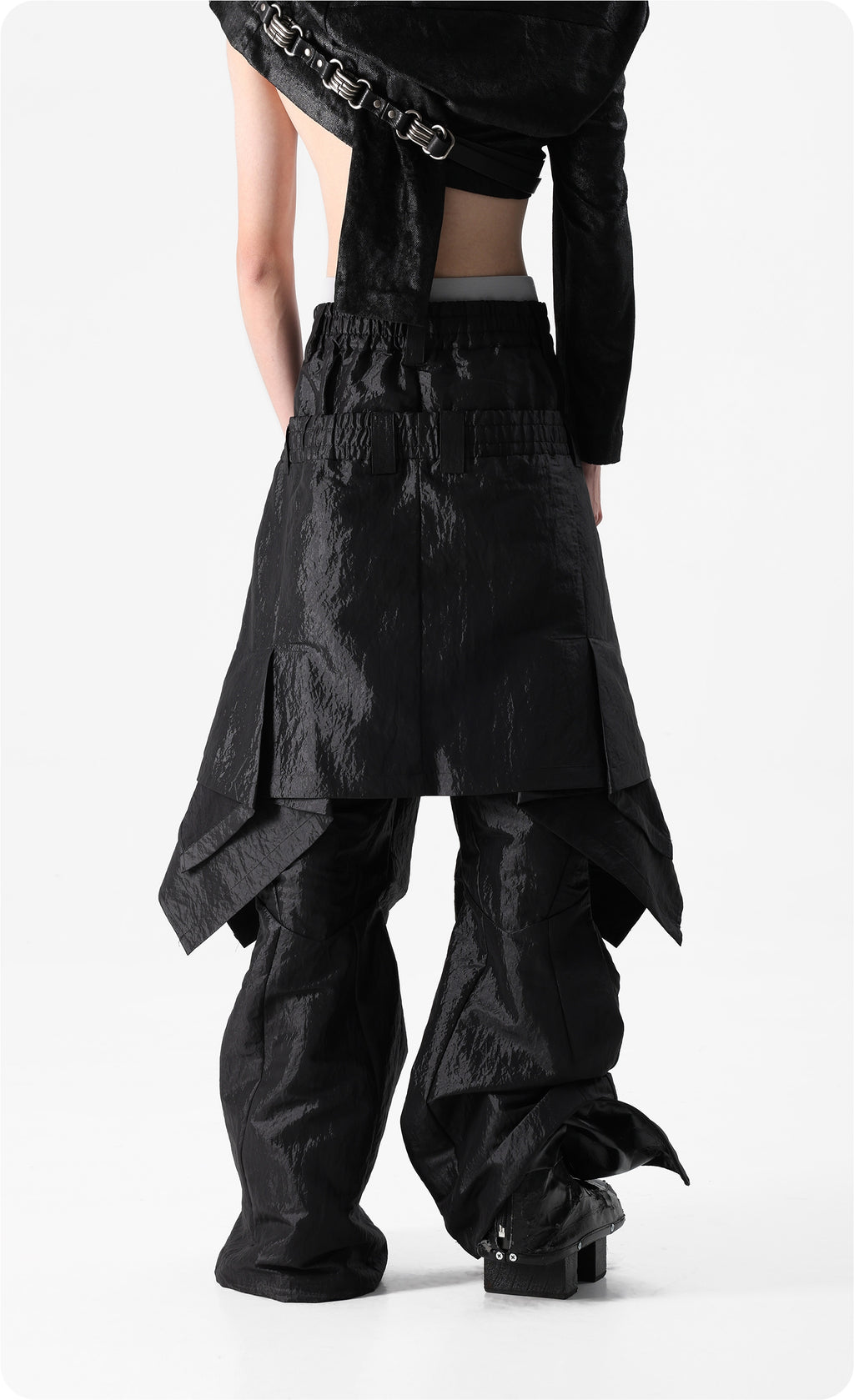 Vanguardia Fake Layering Nylon Skort