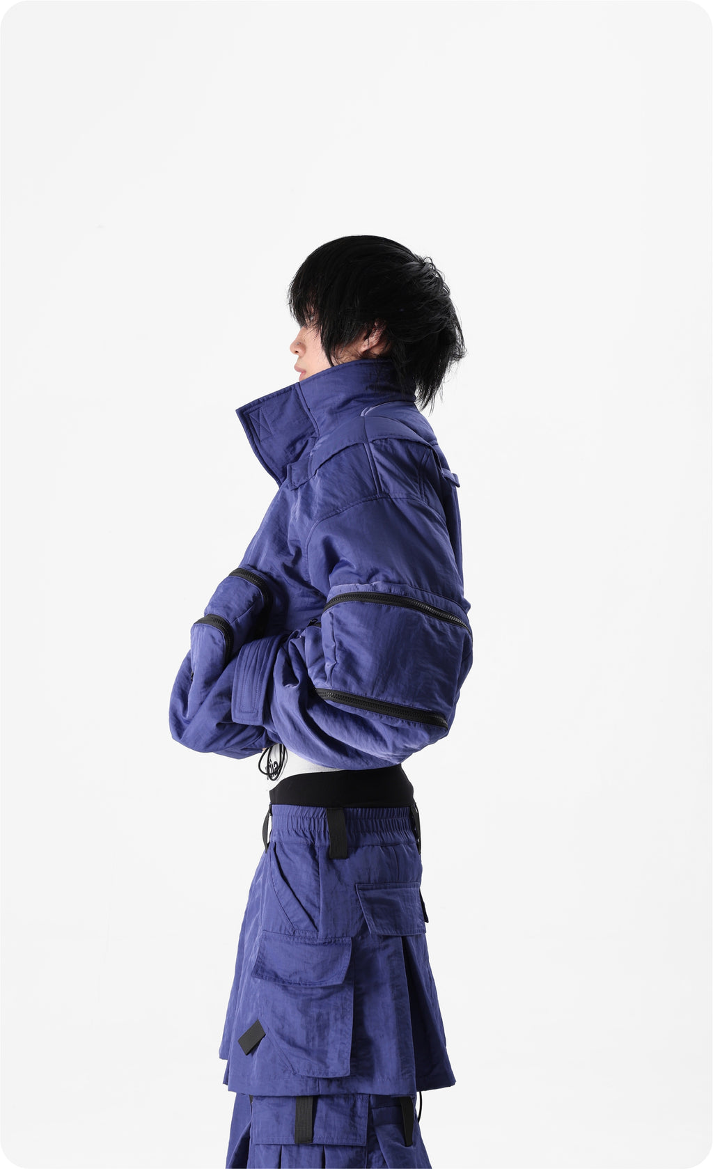 Vanguardia Multi-Pocket Matrix Quilted Jacket
