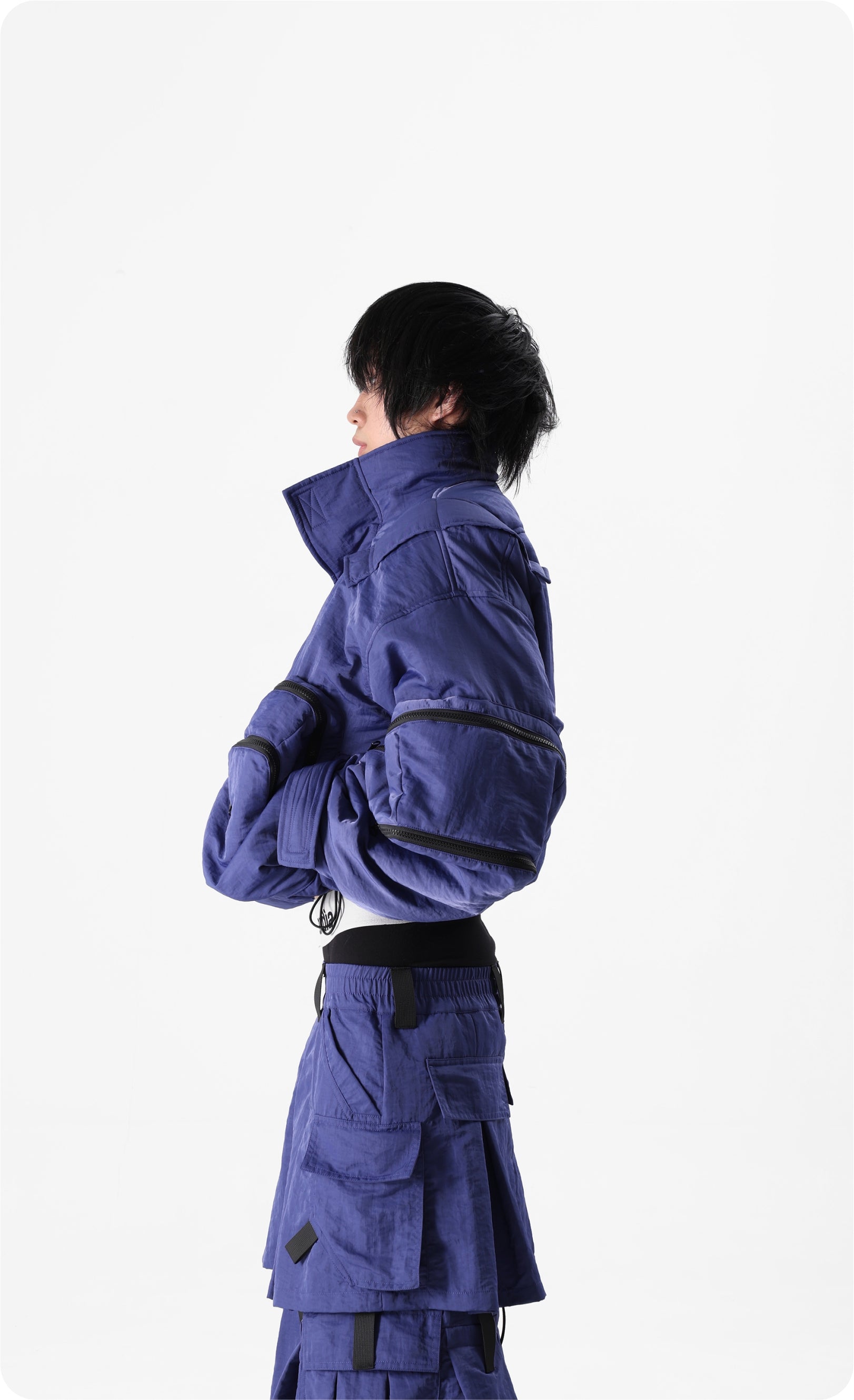 Vanguardia Multi-Pocket Matrix Quilted Jacket