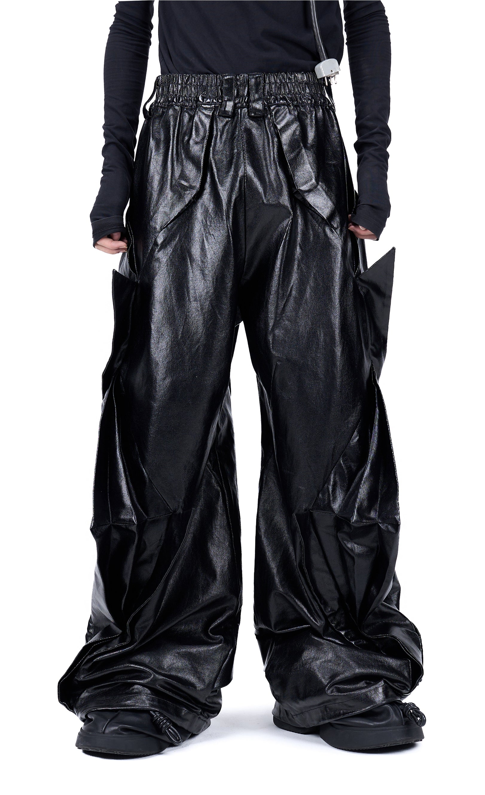 Vanguardia Coated Radial Deconstructed Umbrella Pants