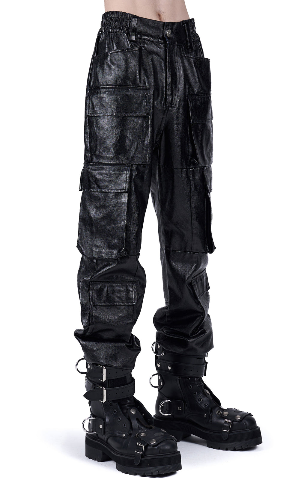 Vanguardia Coated Constricted Cargo Pants