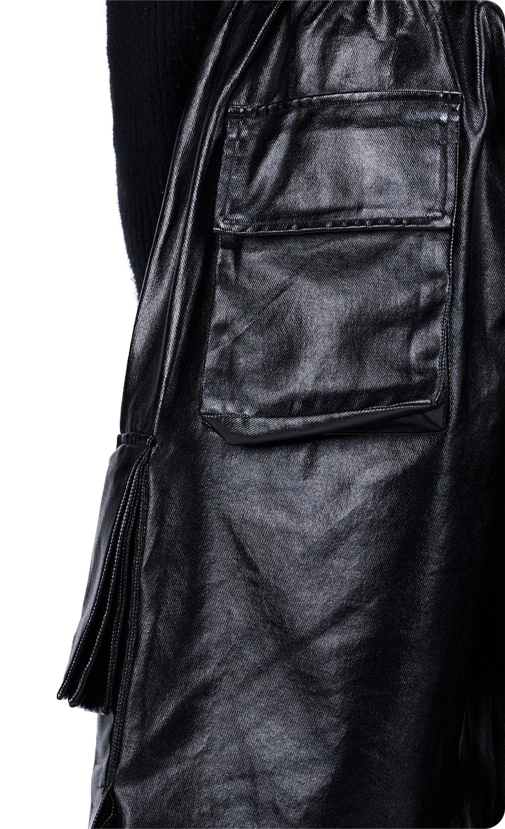 Vanguardia Dimensional Pleated Coated Cargo Pants