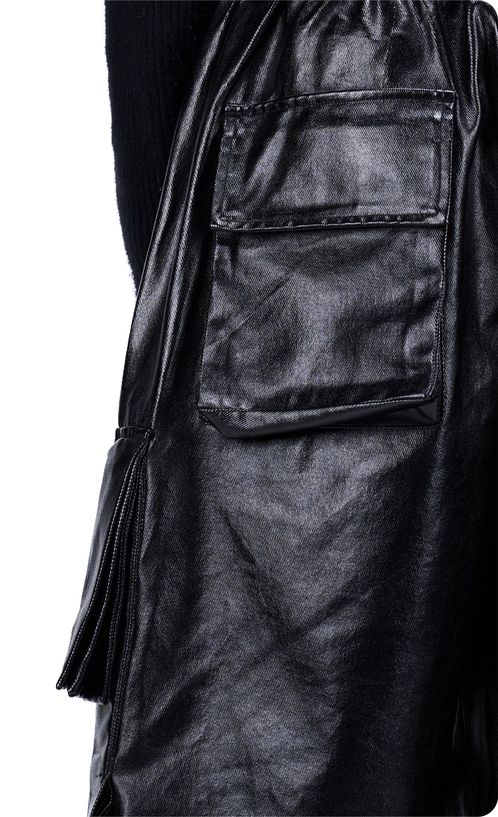 Vanguardia Dimensional Pleated Coated Cargo Pants