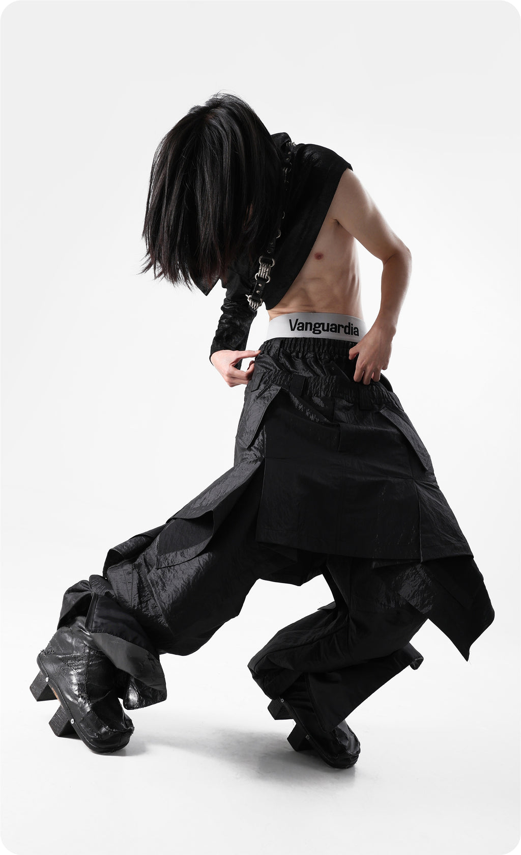 Vanguardia Fake Layering Nylon Skort