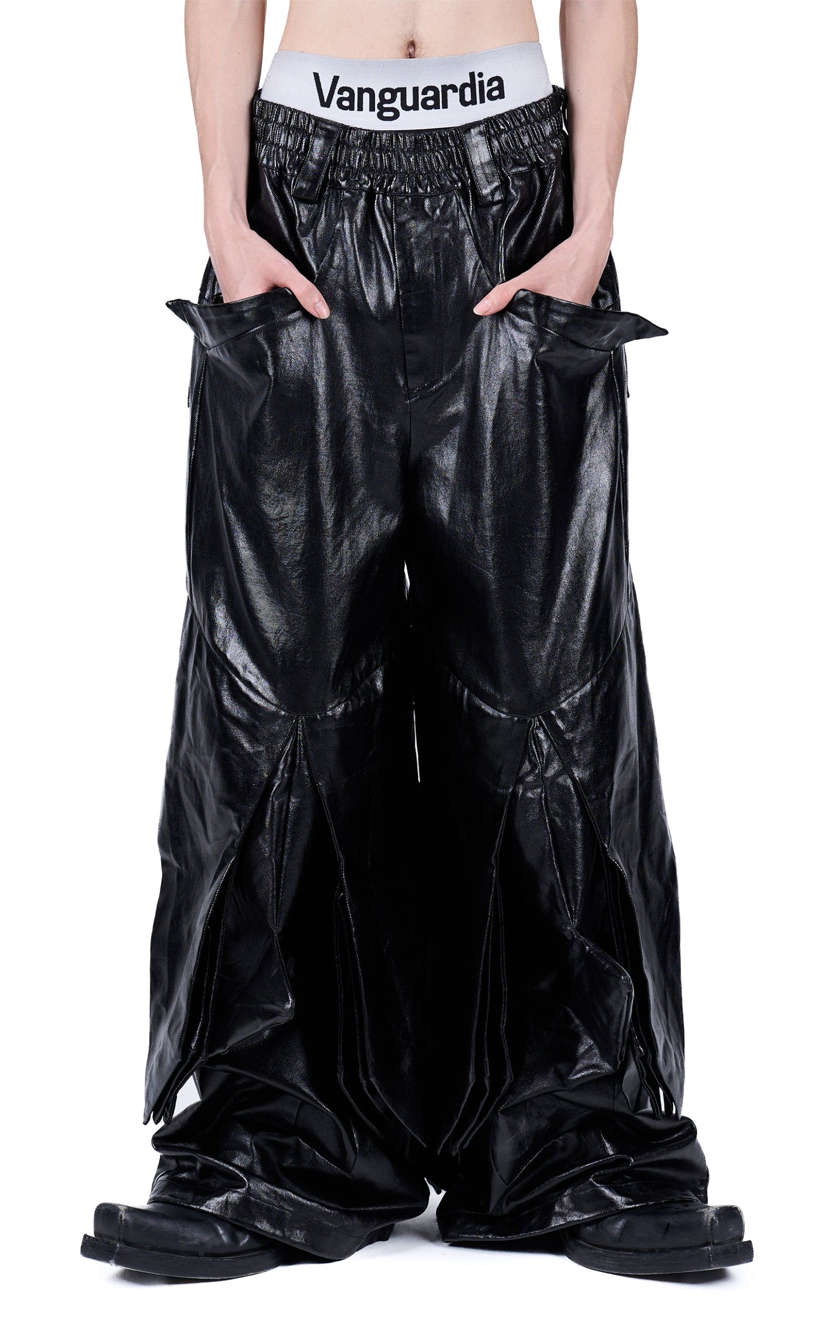 Vanguardia "Blade Array" Deconstructed Coated Pants