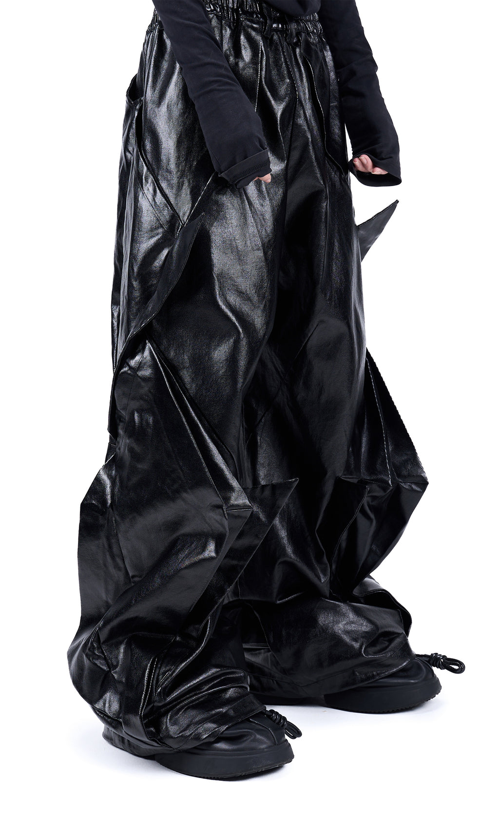 Vanguardia Coated Radial Deconstructed Umbrella Pants