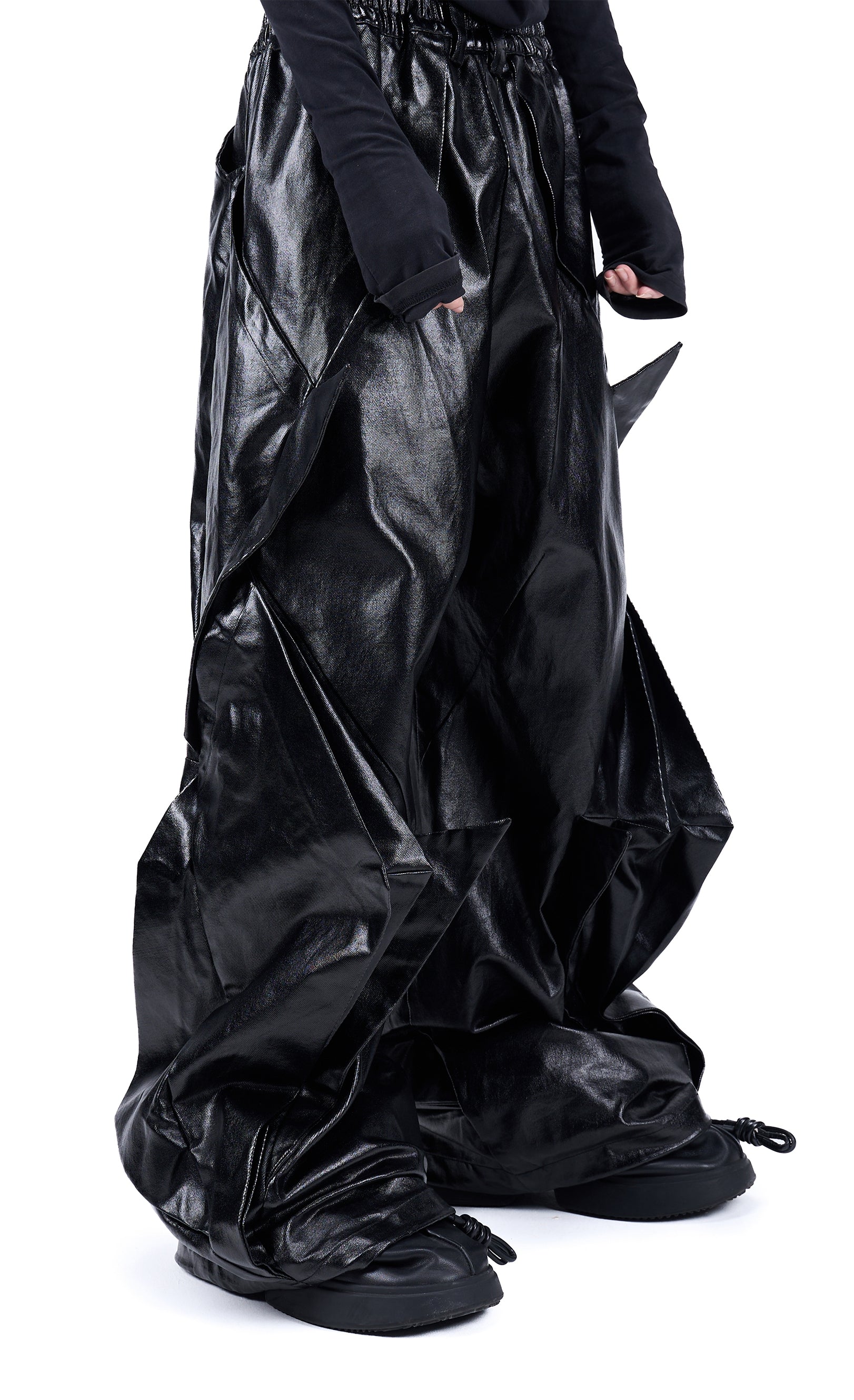 Vanguardia Coated Radial Deconstructed Umbrella Pants