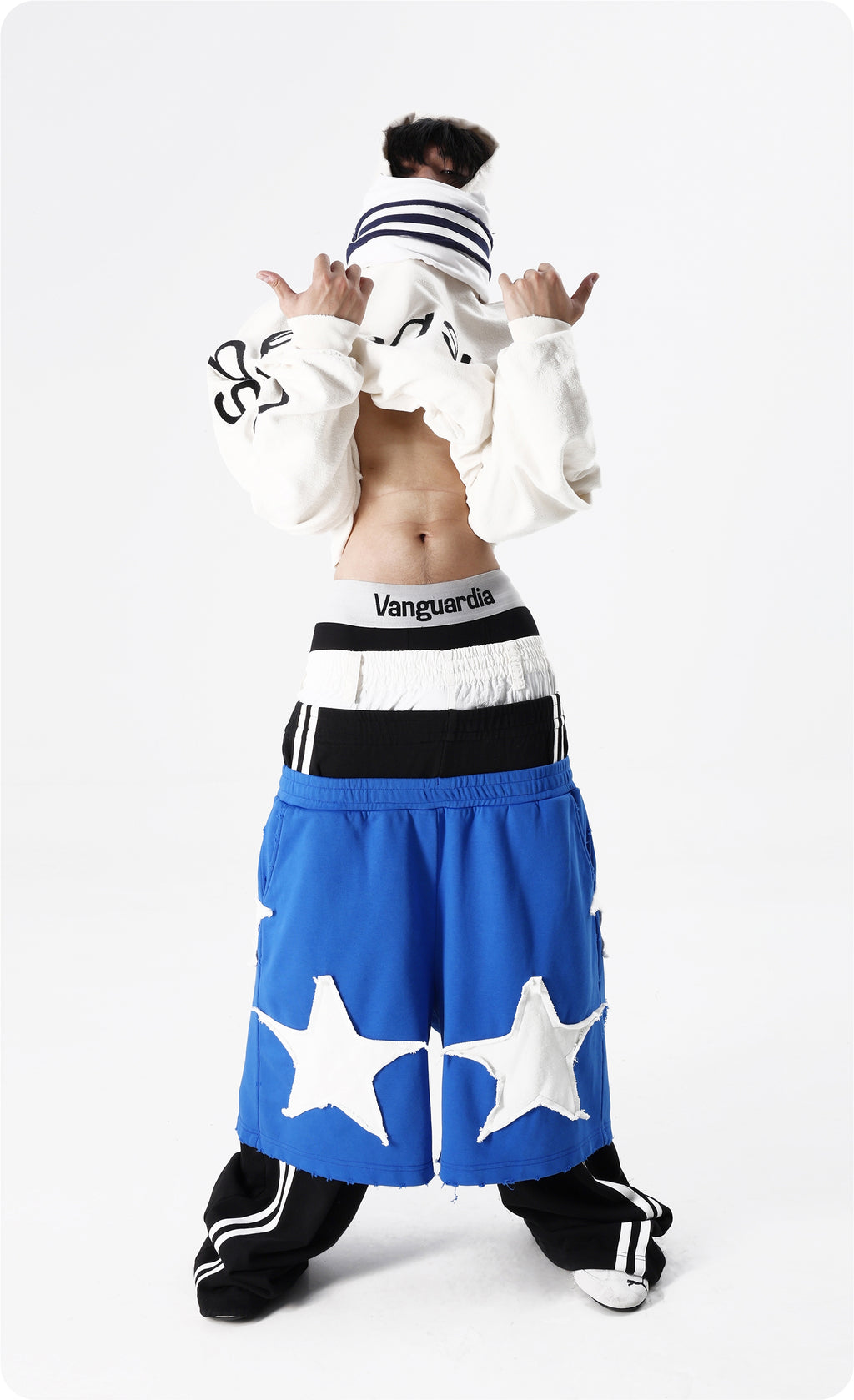 Vanguardia Fake Layering Paneled Joggers