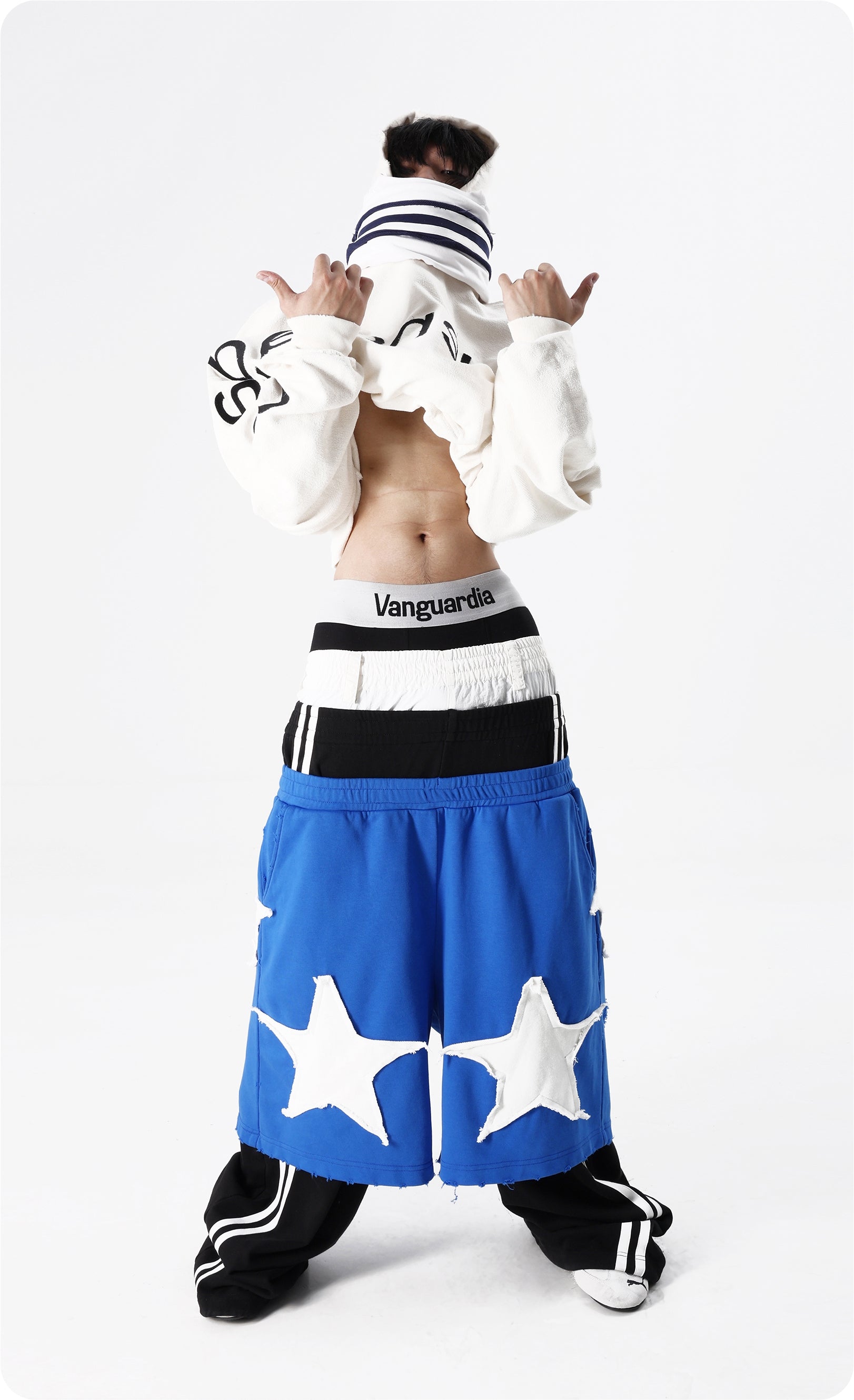 Vanguardia Fake Layering Paneled Joggers