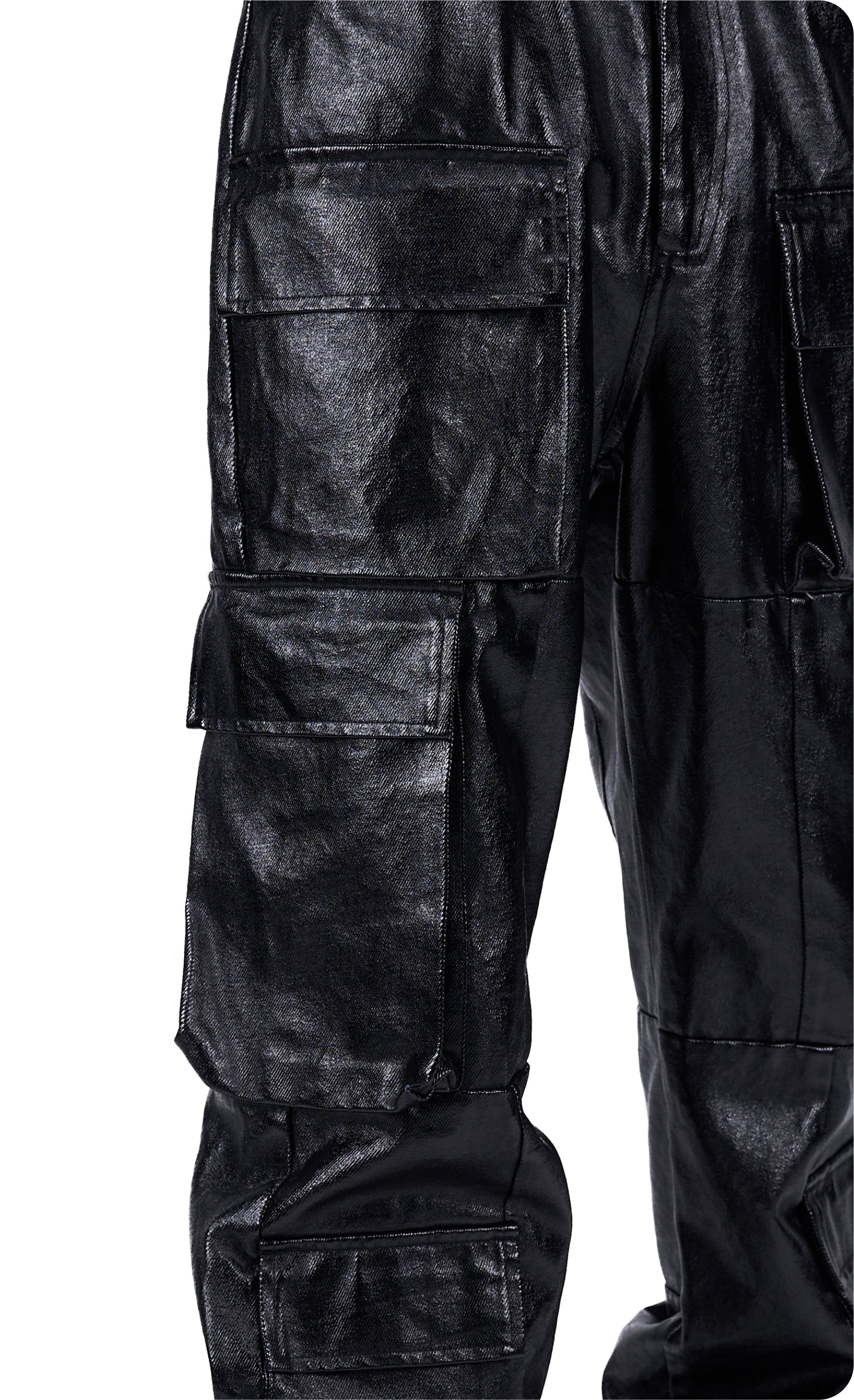 Vanguardia Coated Constricted Cargo Pants