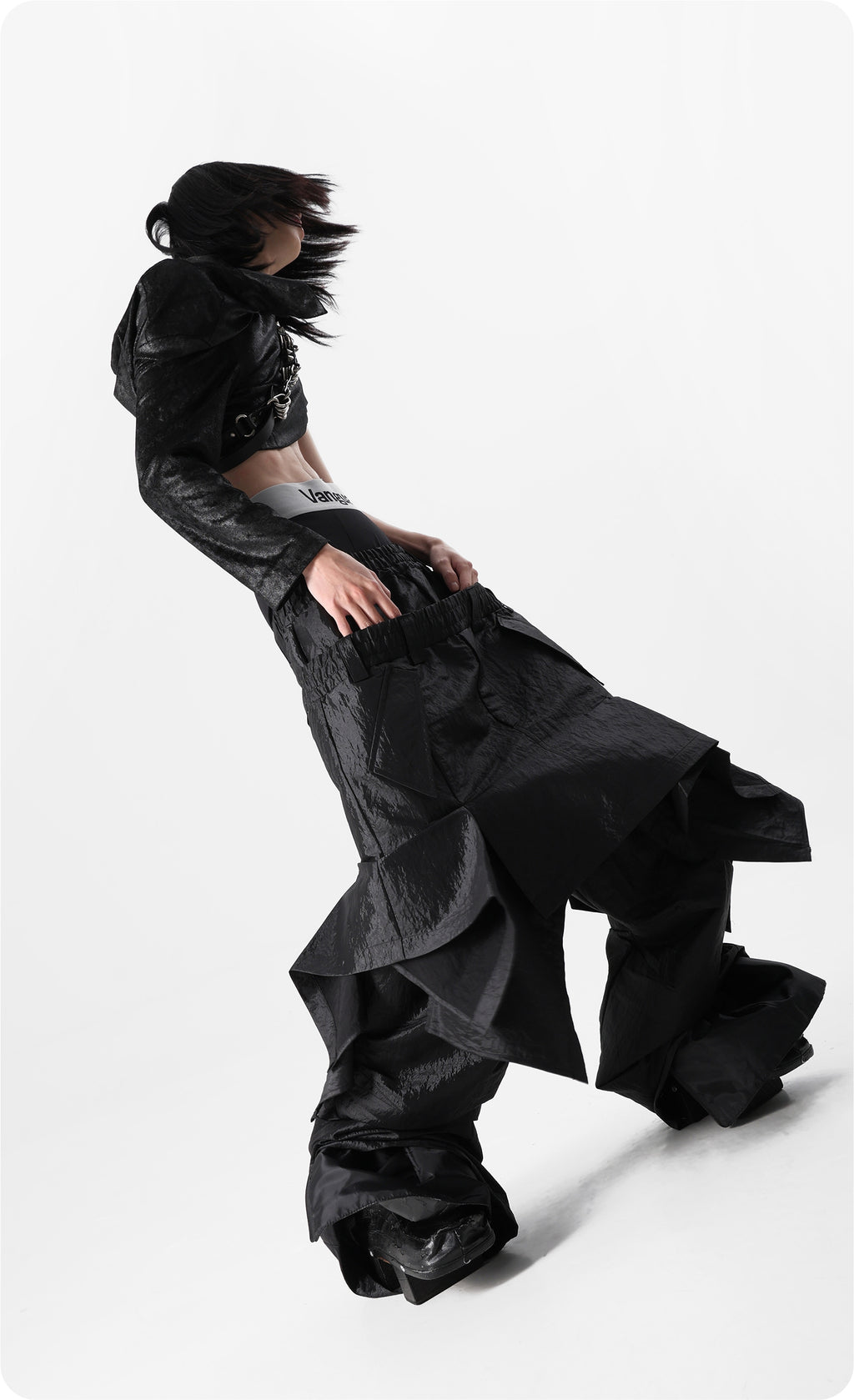 Vanguardia Fake Layering Nylon Skort
