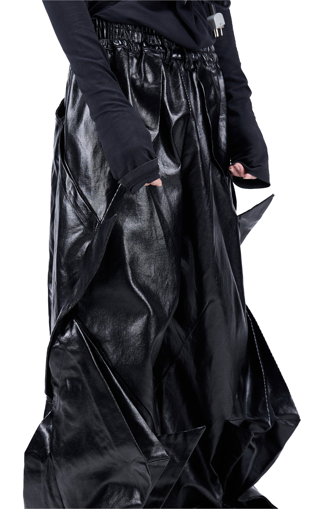 Vanguardia Coated Radial Deconstructed Umbrella Pants