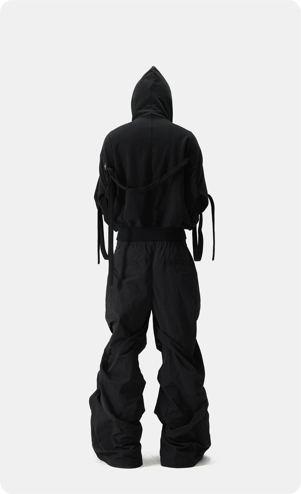Vanguardia Nylon Multi-Pleated Pants