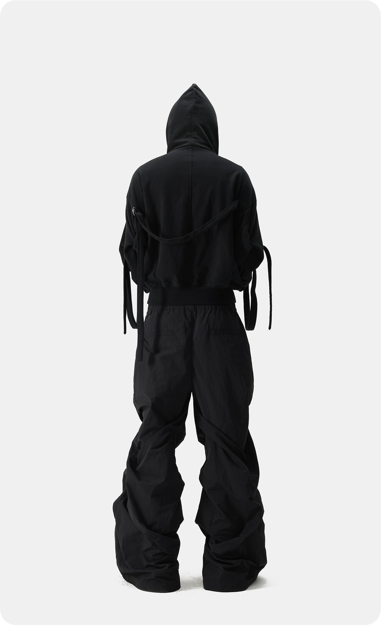 Vanguardia Nylon Multi-Pleated Pants